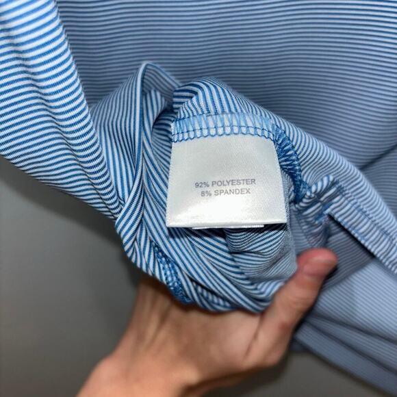 Peter Millar Summer Comfort Striped Performance Polo Shirt | Size L - Picture 7 of 11